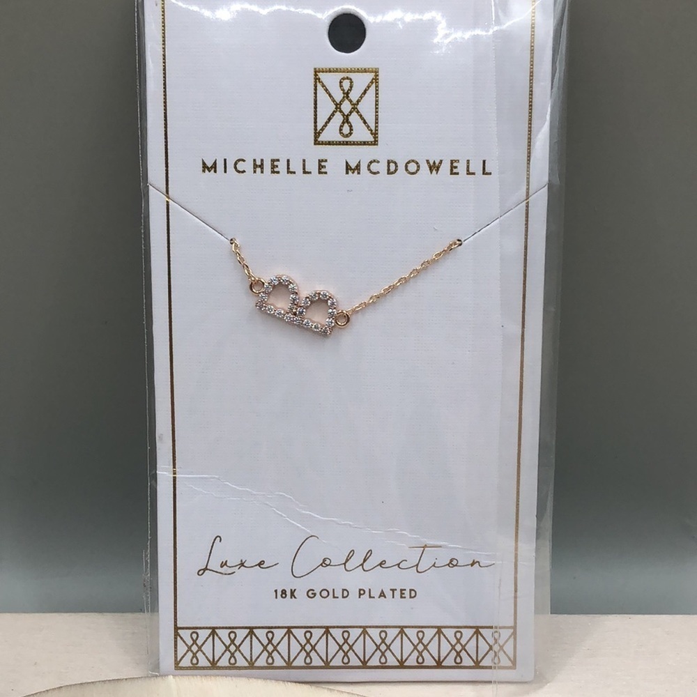 Michelle McDowell Initial Letter B Necklace 18 k Gold Plated Harlee GIFTABLE.